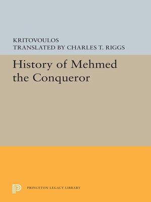 cover image of History of Mehmed the Conqueror